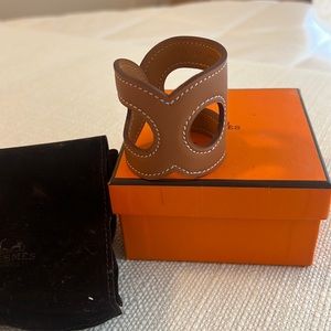 Hermès Ano Leather Cuff Bracelet - NEW